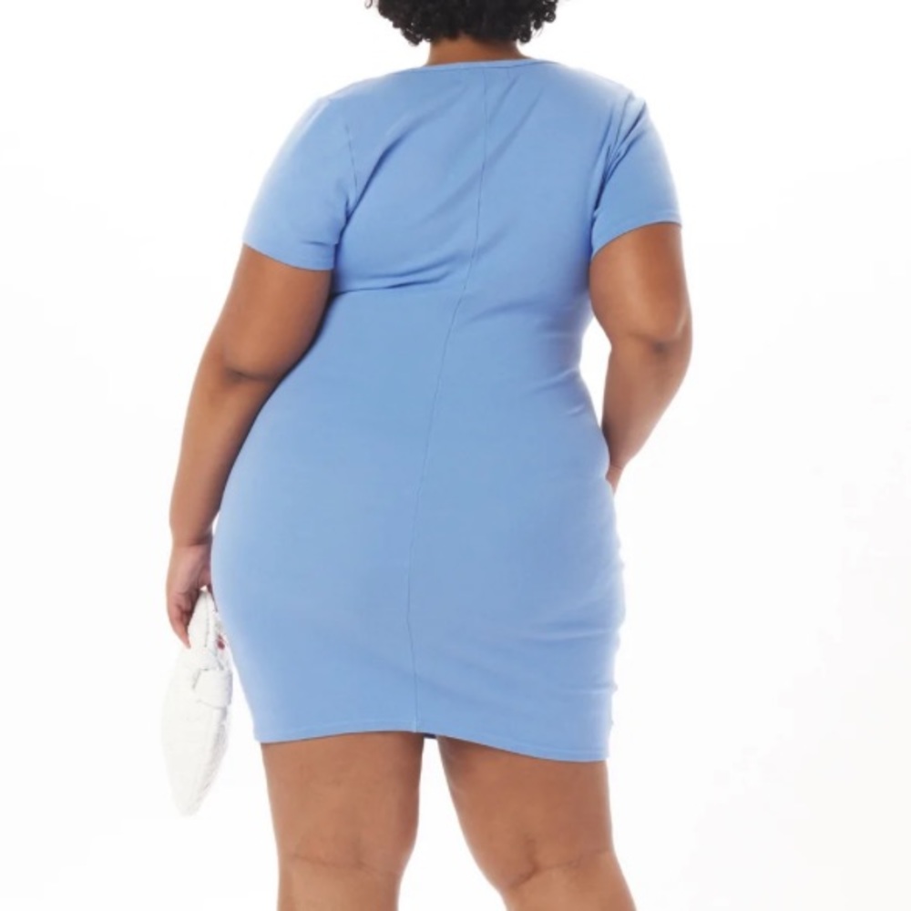 Ruched Cotton Cut-Out Dress! - Picture 2 of 8